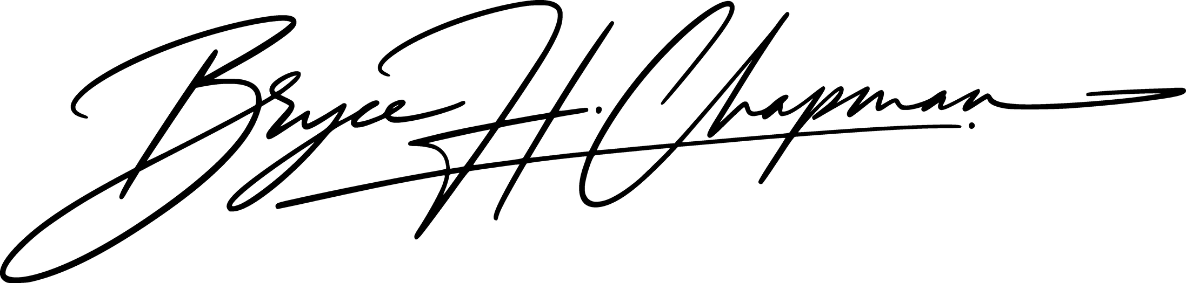Stylized black handwritten signature reading “Bryce H. Chapman”