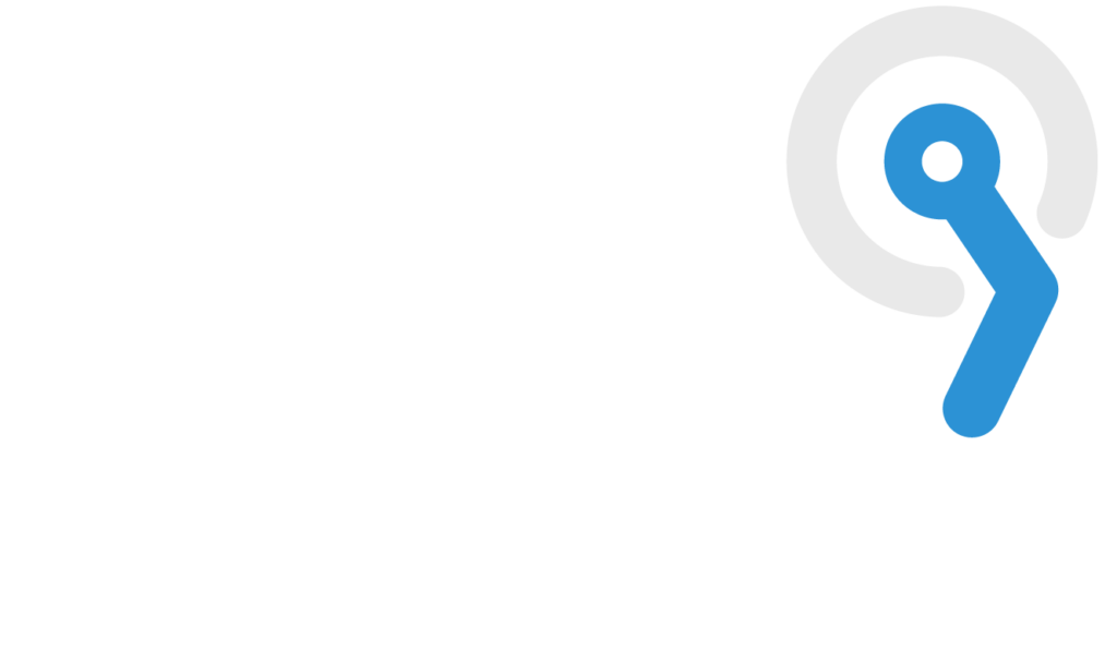 Logo with abstract fishing rod and waterbed symbol beside “The Great Catch Agency” in white text.